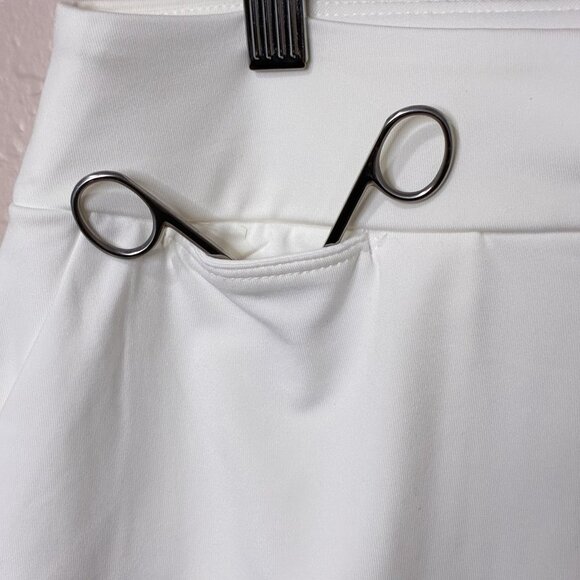 Nike Golf Skort Womens Medium White Pull On Pockets Gray Swoosh Golf Team - Picture 6 of 10